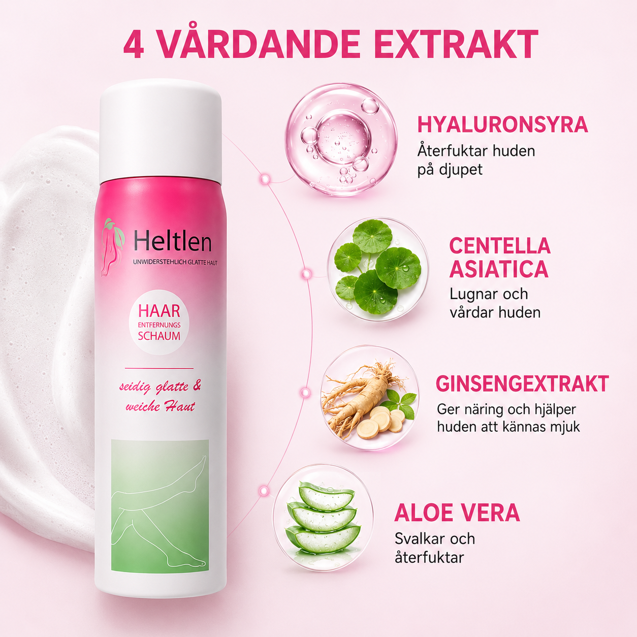 Hårborttagningsspray — slät hud på 5 minuter